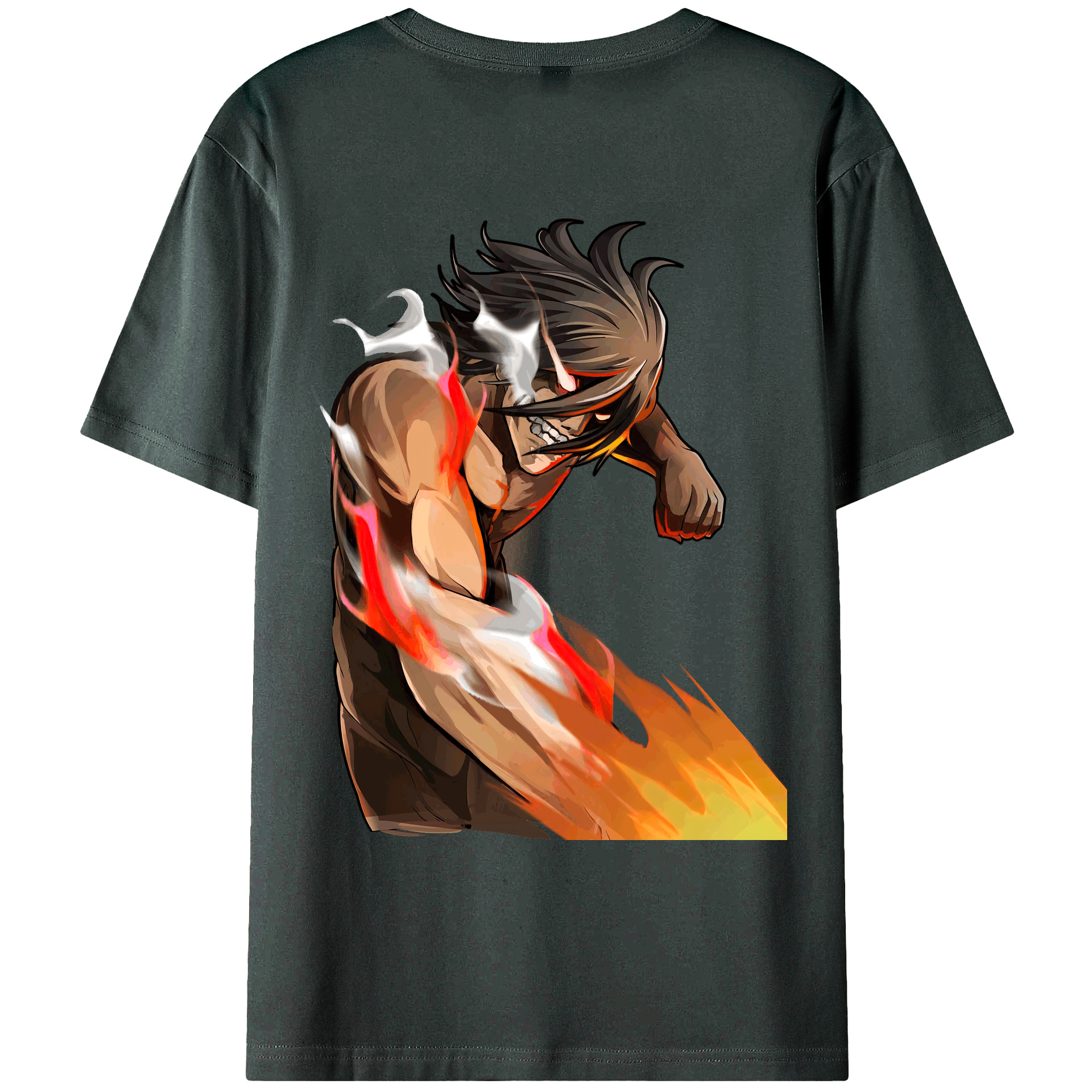 （画像用） 進撃の巨人 Attack on Titan 綿100％ メンズ半袖Tシャツ（バックプリント） 通気性